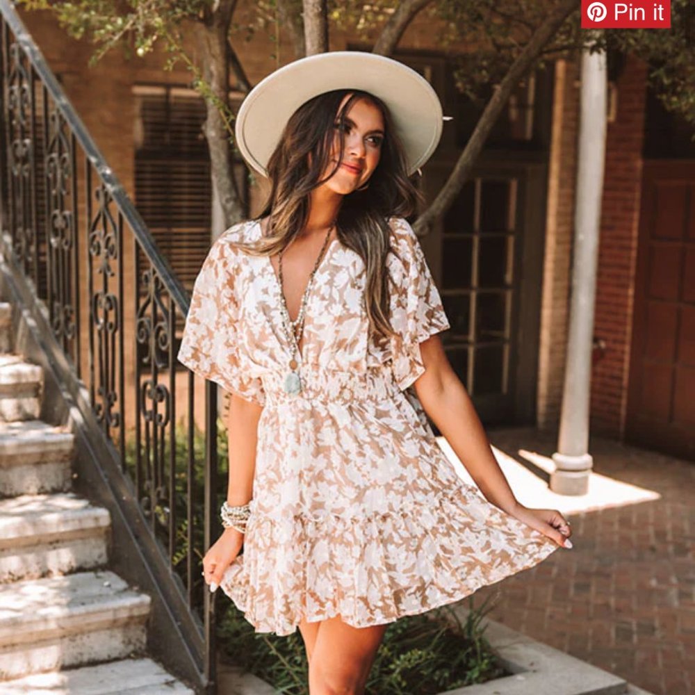 Impressions Boutique "Seafront Views Babydoll Dress"